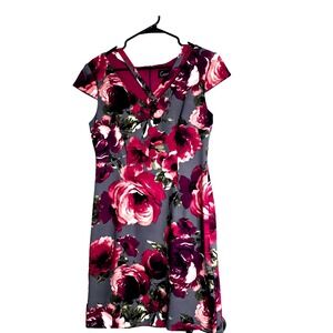 Connected Apparel Womens Cocktail Dress Floeal Dress Size 8 Petite‎